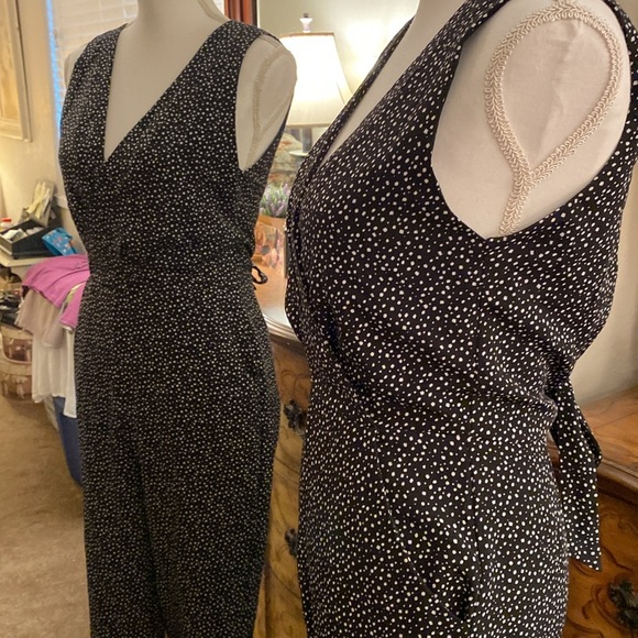 Sam Edelman Jumpsuit Black and White Polka Dot - Picture 6 of 12